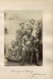 Large Original Victorian Photograph Of A 19th Century Zulu Chief