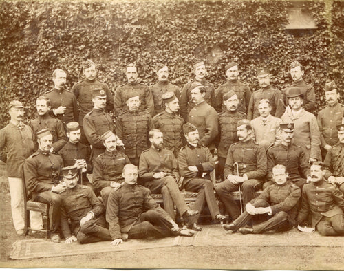 Original Victorian Photograph - Group of Officers in Uniform, c. 1890 Including Horace Smith-Dorrien