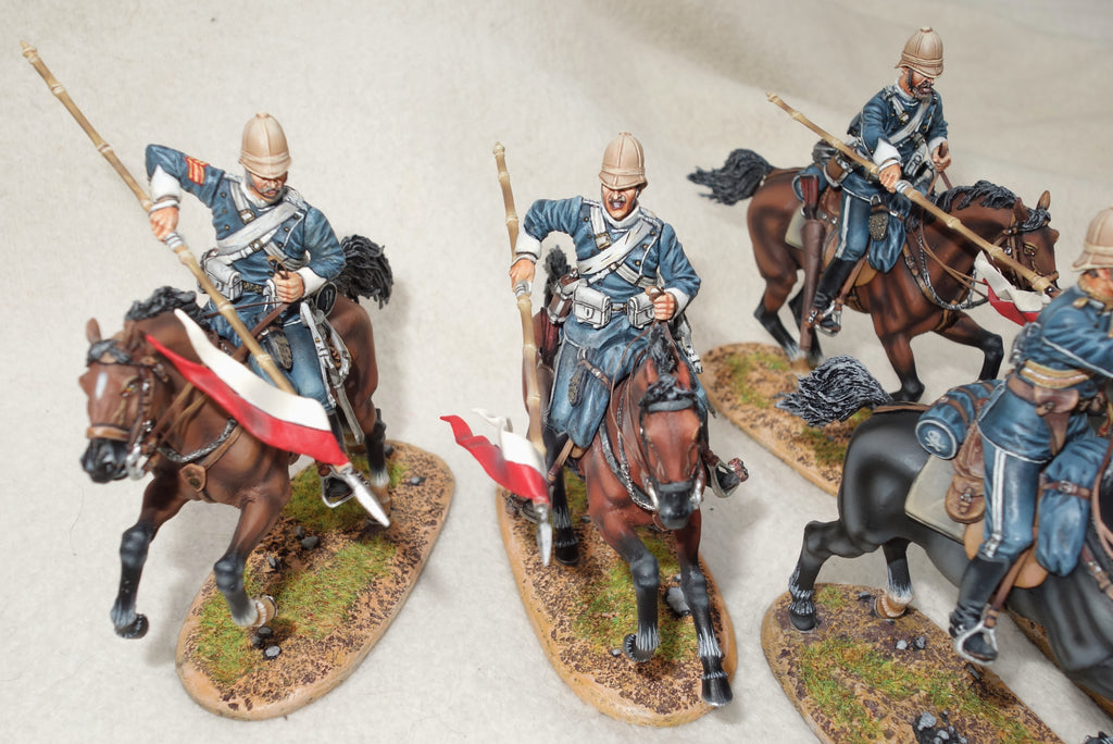 First Legion - Cavalerie British 17th Lancers - Guerre Anglo-zouloue - 4 Figurines