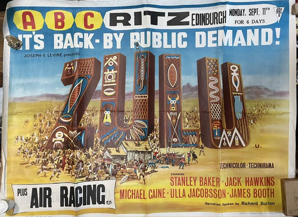 RARE ZULU FILM RE RELEASE QUAD POSTER Ian Knight s Anglo Zulu History rare-zulu-film-re-release-quad-poster-ian-knight-s-anglo-zulu-history