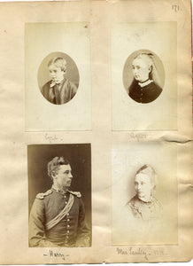 Original Victorian Photograph Album Page - Lt. N. J. A. Coghill