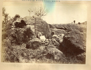 Original Victorian Photograph Album Page - Melvill & Coghill Grave + Storehouse at Rorke's Drift