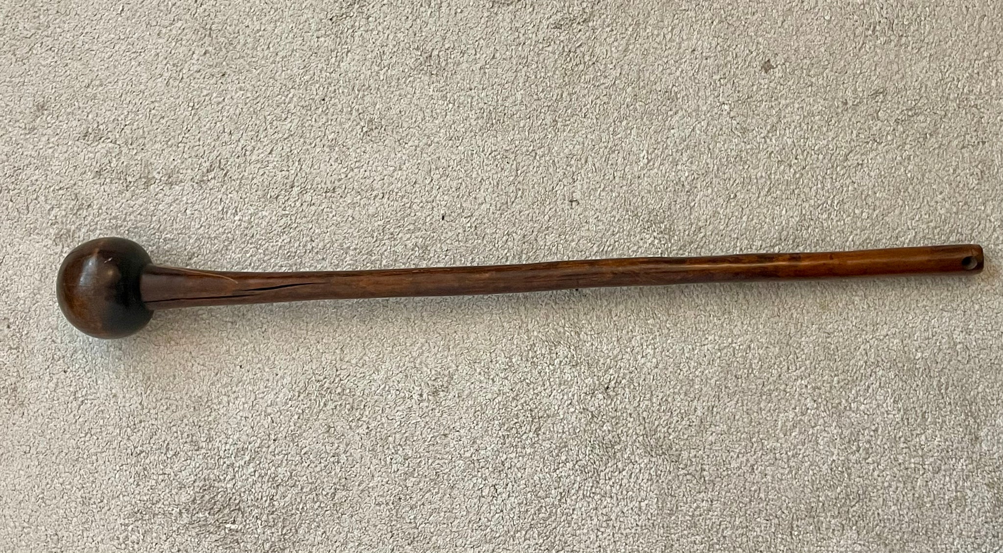 A 19th CENTURY ZULU FIGHTING KNOBKERRIE 28 Inches Ian Knight s a-19th-century-zulu-fighting-knobkerrie-28-inches-ian-knight-s