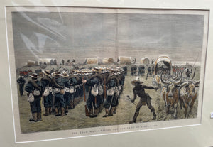 ‘The Zulu War – Leaving The Old Camp at Ginghilovo’ - The Graphic Engraving, Hand Coloured