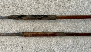 PAIR OF MATCHED ZULU THROWING SPEARS, IZIJULA