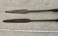 PAIR OF MATCHED ZULU THROWING SPEARS, IZIJULA