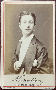 Original Carte de Visite Photograph - Louis Napoleon, The Prince Imperial in court dress, 1874