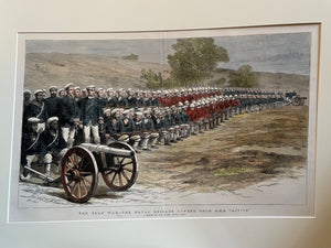 The Graphic - Original Hand-Coloured Illustration - "The Naval Brigade landed from HMS Active"