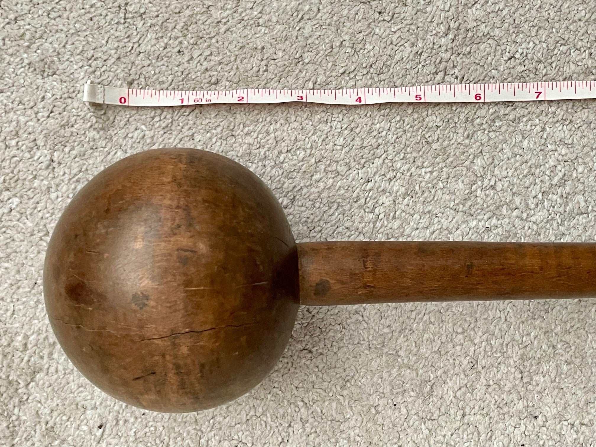 19th CENTURY ZULU KNOBKERRIE WITH INTRIGUING FEATURES 26 Ins Ian 19th-century-zulu-knobkerrie-with-intriguing-features-26-ins-ian