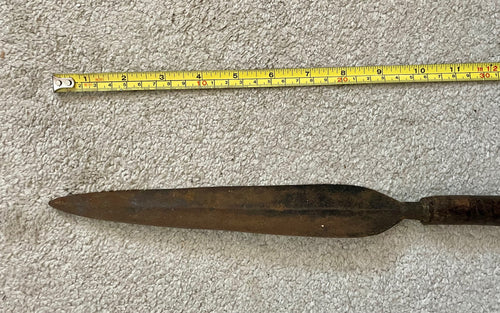 19th CENTURY ZULU STABBING SPEAR, IKLWA - 56 ins