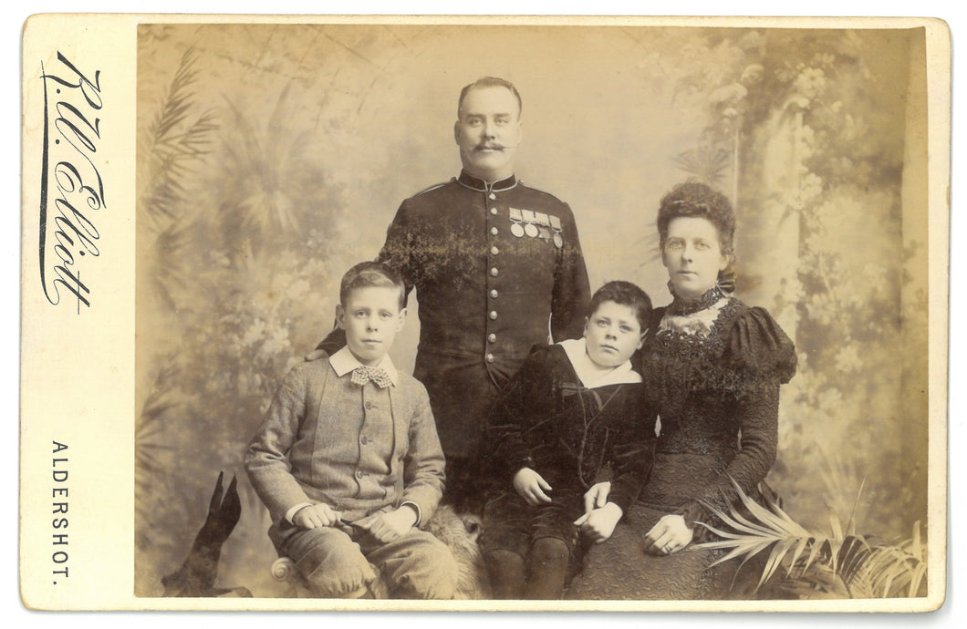 Cabinet Photograph - Royal Engineers Anglo-Zulu War Veteran & His Family