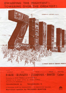 Original 1964 UK Release of ZULU Large Advertising Leaflet