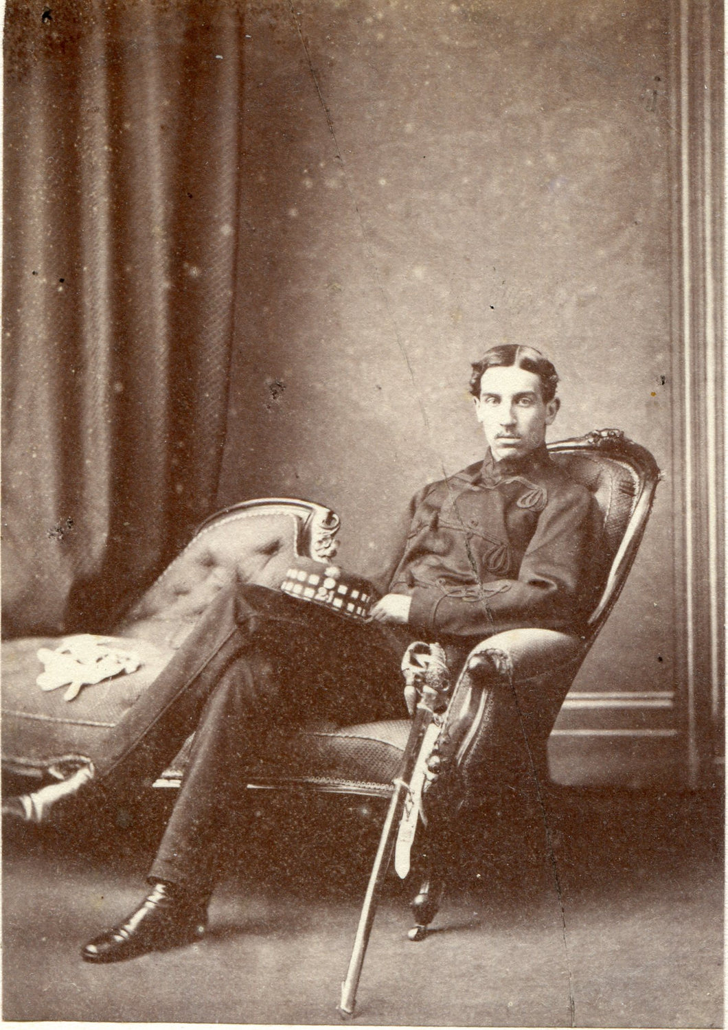 CDV Photograph - Full Length Portrait of Officer, 21st Regiment - Zulu War Period