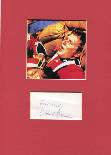 Mounted Autograph - David Kernan, Portrayed Private Hitch in ZULU