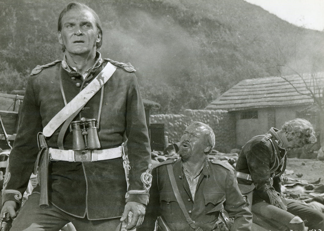 Black & White Photo Press Still from 'ZULU' - 'THEY ARE SALUTING YOU'