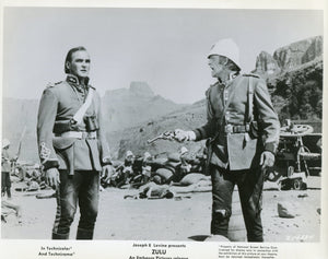 Black & White Photo Press Still from 'ZULU' - Chard and Bromhead