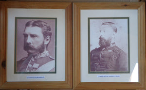 TWO MODERN FRAMED PORTRAITS OF CHARD AND BROMHEAD