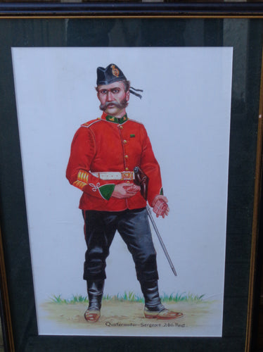 TWO LARGE FRAMED PIECES OF ORIGINAL ARTWORK, ZULU and 24TH