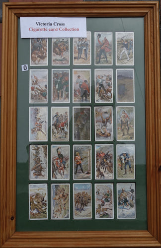 NICELY MOUNTED CIGARETTE CARD DISPLAY VC HEROES