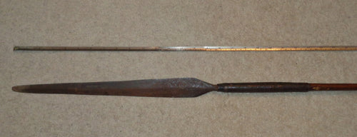 A VERY FINE 19TH CENTURY ZULU STABBING SPEAR, IKLWA