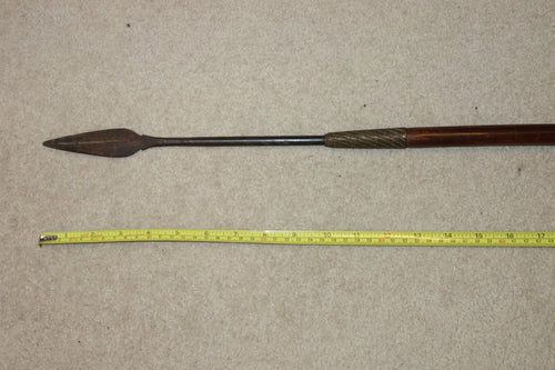 VERY FINE ZULU THROWING SPEAR - WIRE-WORK BINDING