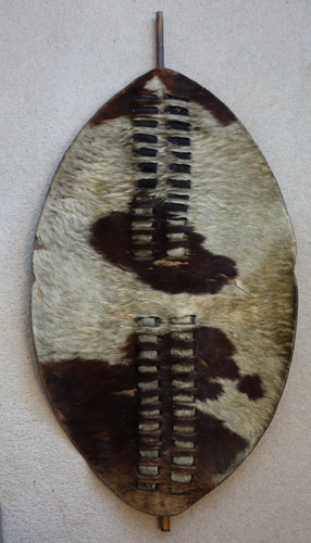 EXCELLENT 1879 ZULU REGIMENTAL WAR SHIELD, IHAWU