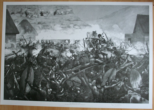 LARGE BLACK-AND-WHITE PRINT OF RORKE'S DRIFT