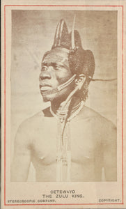 Original Photograph of a Zulu Man - Mistakenly Captioned as King Cetewayo
