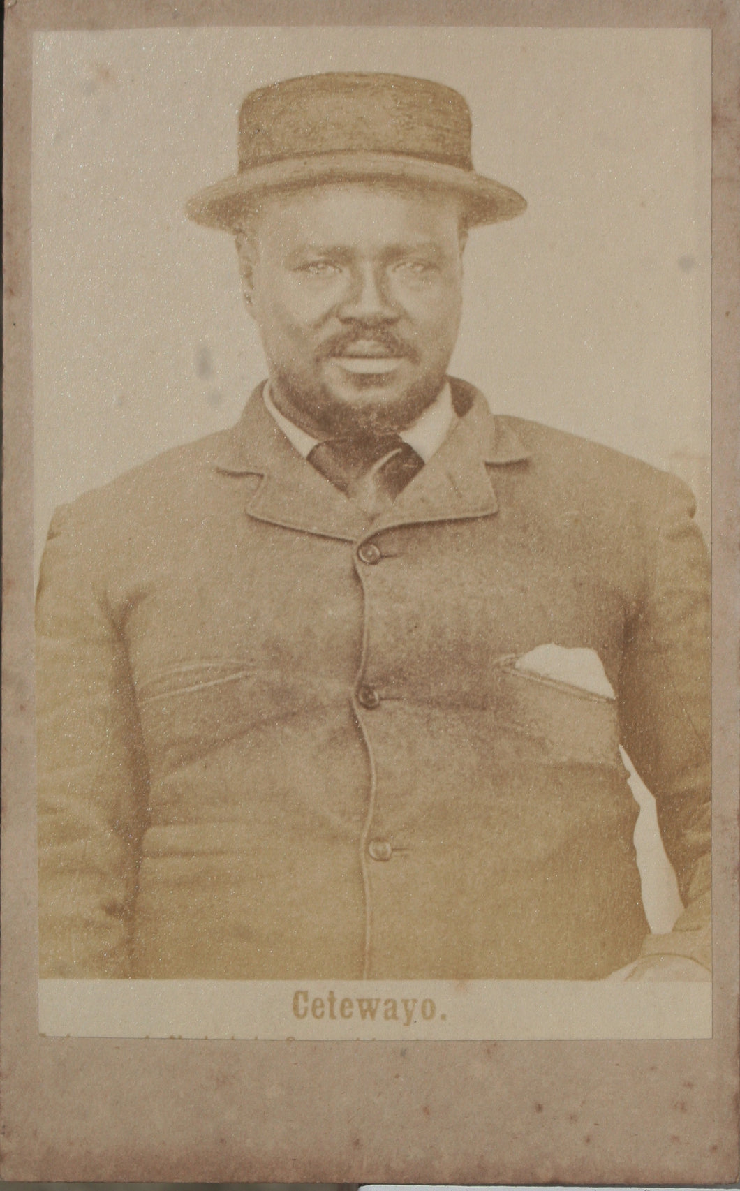 Original Photograph of Zulu King Cetshwayo kaMpande Taken During Captivity in Cape Town