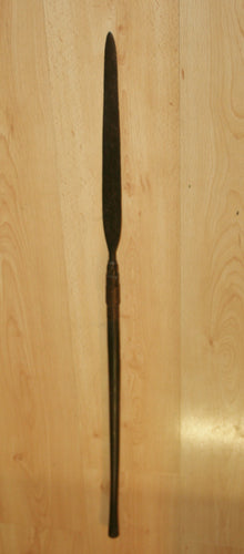 Excellent 19th Century Zulu Stabbing Spear, Iklwa - Hand-Beaten Blade & 43 Inches Long