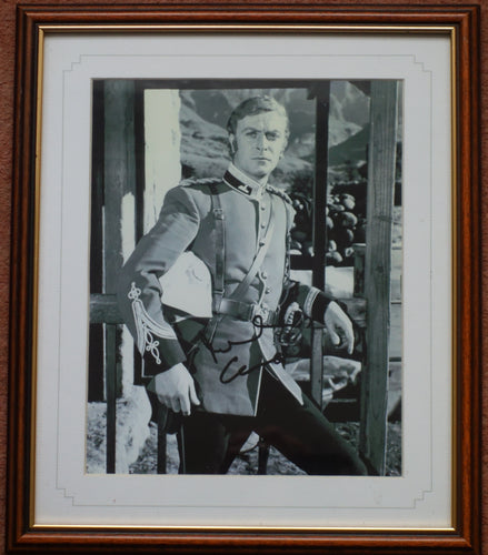 FRAMED STILL FROM ZULU AUTOGRAPHED BY MICHAEL CAINE