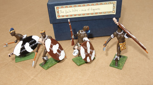 Little Legion - Toy Soldiers - Four Zulu Warriors