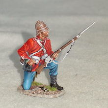 First Legion Anglo-Zulu War Painted Figure - Private, 24th Regiment, taking cartridge from ammunition pouch.