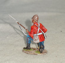 First Legion Anglo-Zulu War Painted Figure - Private, 24th Regiment, taking cartridge from ammunition pouch.