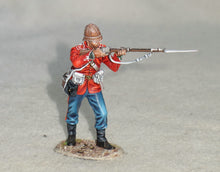First Legion Anglo-Zulu War Painted Figure - Private, 24th Regiment, leaning forward to fire.