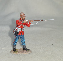 First Legion Anglo-Zulu War Painted Figure - Private, 24th Regiment, bearded, standing firing.