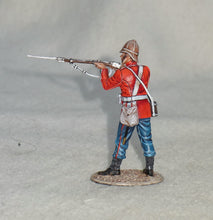 First Legion Anglo-Zulu War Painted Figure - Private, 24th Regiment, clean shaven, standing firing.
