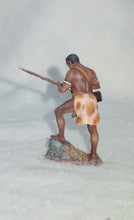 First Legion Anglo-Zulu War Painted Figure - Zulu warrior, unmarried, loading flint-lock musket.