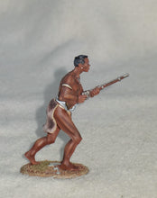 First Legion Anglo-Zulu War Painted Figure - Zulu Warrior, married with head-ring, advancing with Martini-Henry rifle.