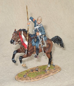 First Legion Anglo-Zulu War Painted Figure - Sergeant, 17th Lancers, stabbing to the left with lance.