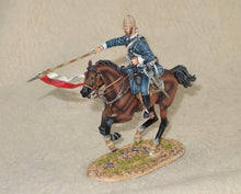 First Legion Anglo-Zulu War Painted Figure - Private, 17th Lancers, cantering, presenting lance.