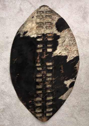 A STRIKING 19th CENTURY ZULU WAR SHIELD - 39 x 21 Inches