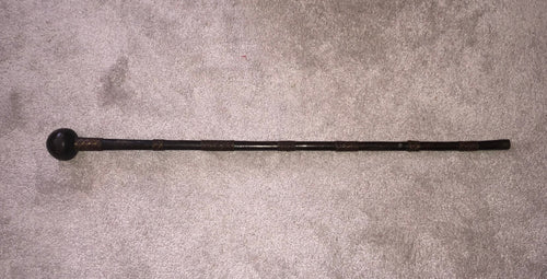 EXCELLENT 19th CENTURY ZULU FIGHTING KNOBKERRY WITH SEVERAL BANDS OF WIRE DECORATION