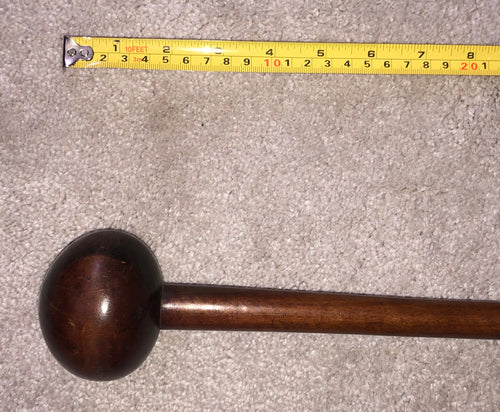 19th CENTURY ZULU TWO-TONE WOOD KNOBKERRY