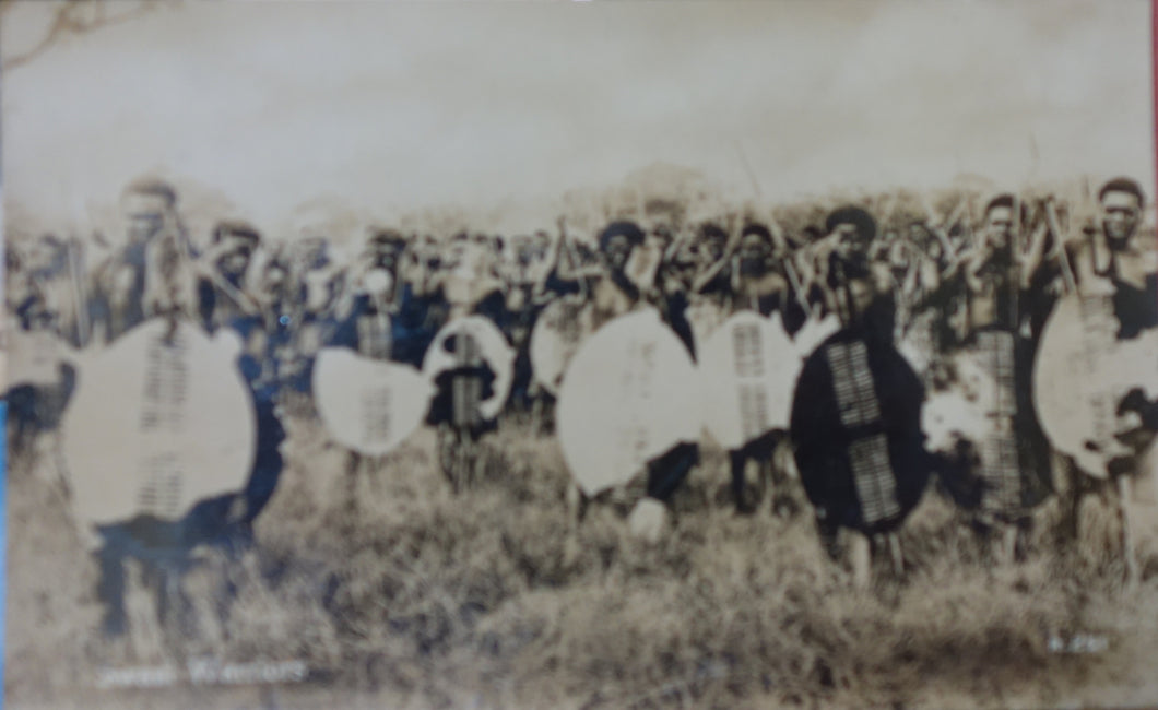 Postcard: Impressive study of an impi of Swazi warriors