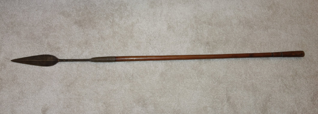Beautiful 19th Century Swazi Throwing Spear - 49-ins long
