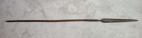 A GOOD 19th CENTURY ZULU STABBING SPEAR, IKLWA