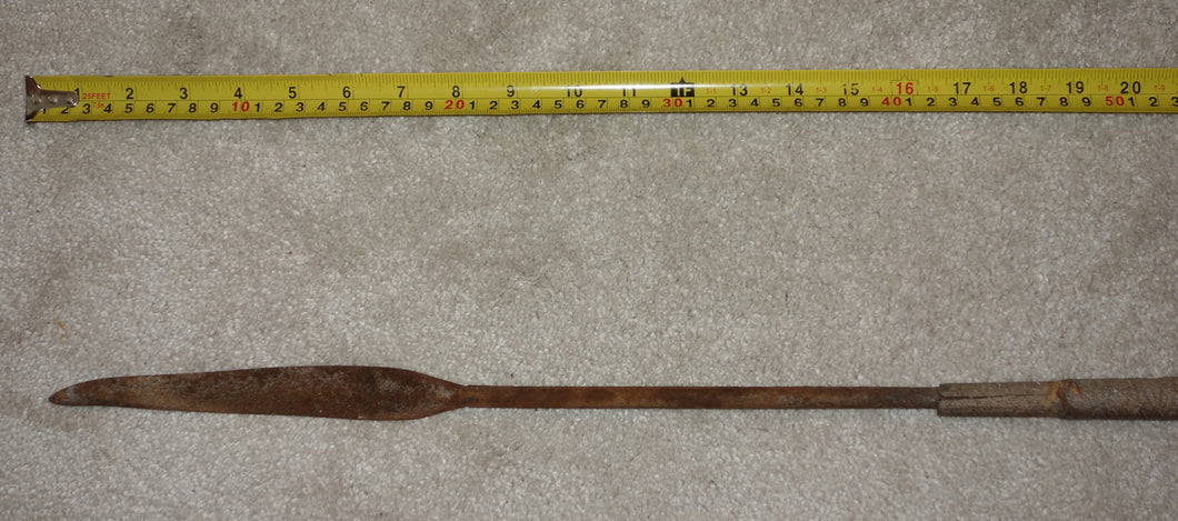 Zulu 19th Century Throwing Spear, isijula, with impact damage