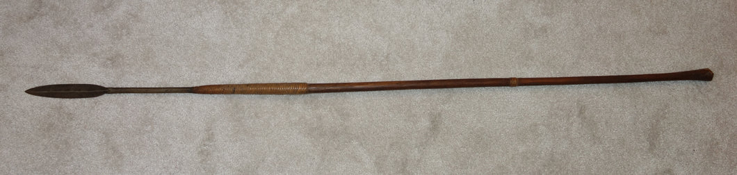 Good 19th Century Zulu Throwing Spear, isijula - 55-ins long, split-cane binding