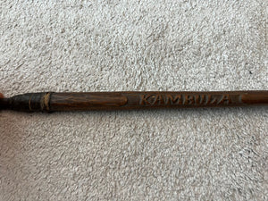 Zulu War Throwing Spear Picked Up At Battle of Kambula, Carved Inscription - 37 Inches